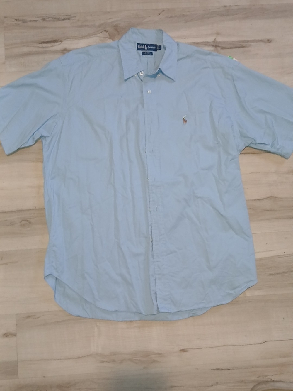 Ralph Lauren Light Blue Short Sleeve Button-Down Shirt